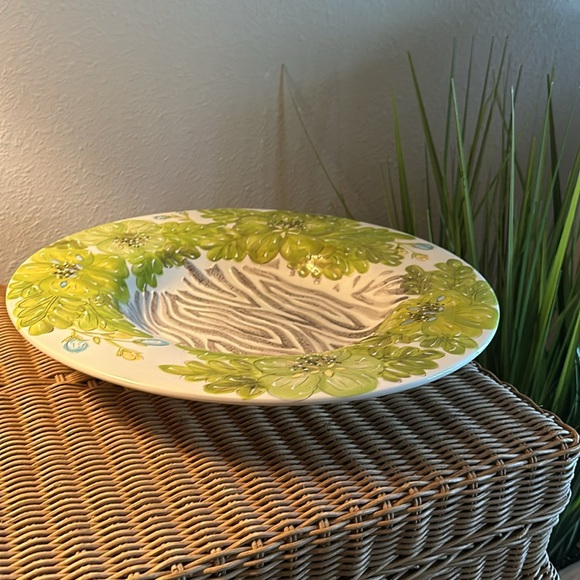 Vintage ‘Tropical Palm’ Hand Made Designer Laurie Gates Platter - Picture 3 of 12
